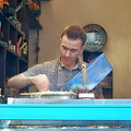 Food vendor at work